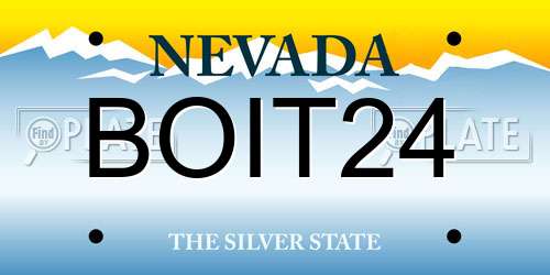 BOIT24 Nevada License Plate