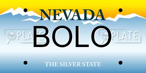 BOLO Nevada License Plate