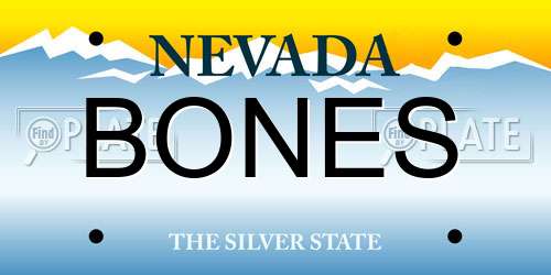 BONES Nevada License Plate