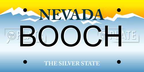 BOOCH Nevada License Plate