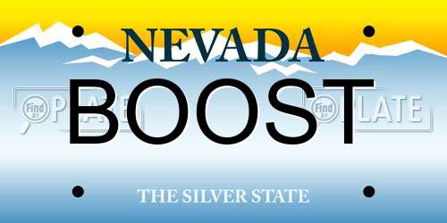 BOOST Nevada License Plate