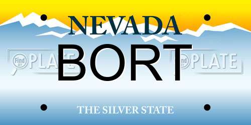 BORT Nevada License Plate
