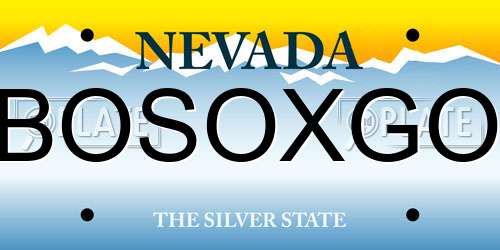 BOSOXGO Nevada License Plate