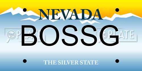 BOSSG Nevada License Plate