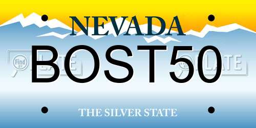 BOST50 Nevada License Plate