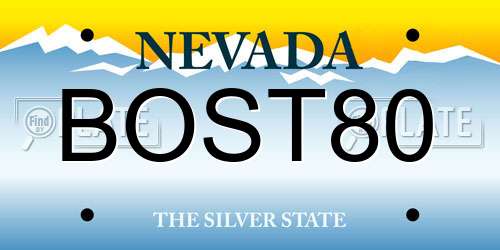 BOST80 Nevada License Plate