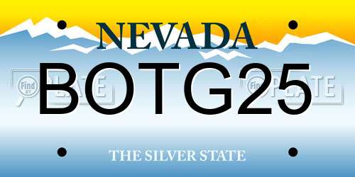 BOTG25 Nevada License Plate