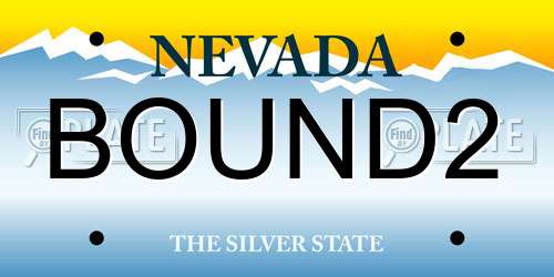 BOUND2 Nevada License Plate