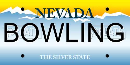 BOWLING Nevada License Plate
