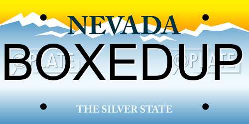 BOXEDUP Nevada License Plate
