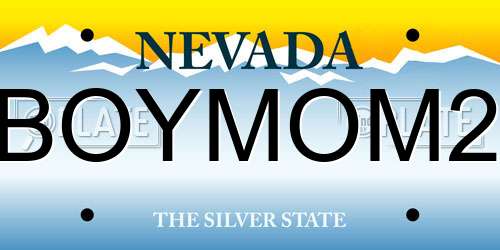 BOYMOM2 Nevada License Plate