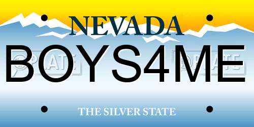 BOYS4ME Nevada License Plate