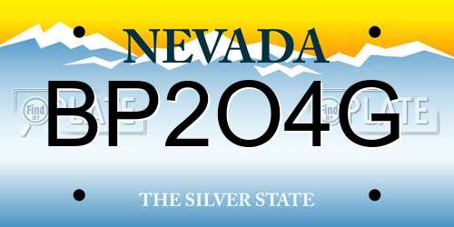BP2O4G Nevada License Plate