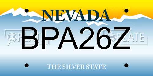 BPA26Z Nevada License Plate