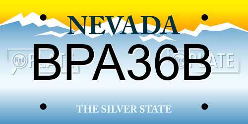 BPA36B Nevada License Plate