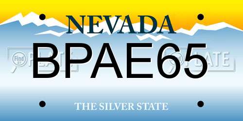BPAE65 Nevada License Plate