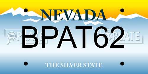 BPAT62 Nevada License Plate