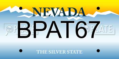 BPAT67 Nevada License Plate