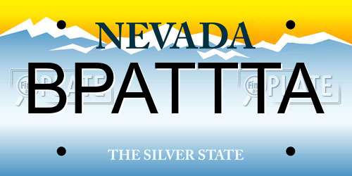 BPATTTA Nevada License Plate