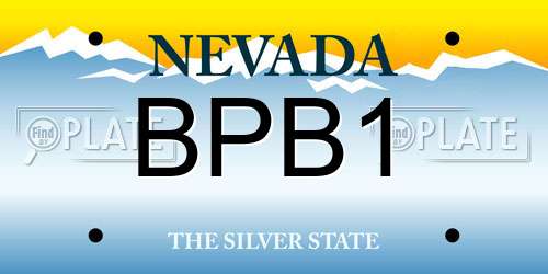 BPB1 Nevada License Plate