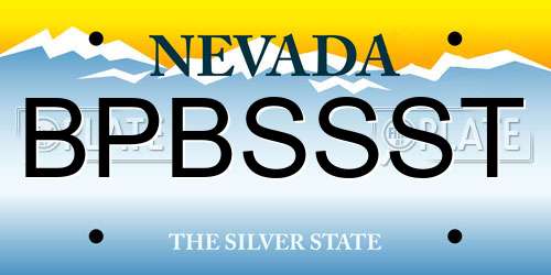 BPBSSST Nevada License Plate