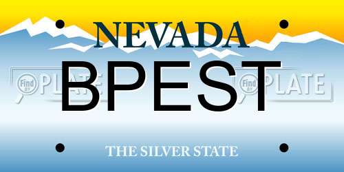 BPEST Nevada License Plate