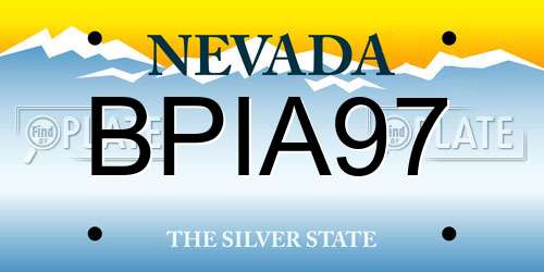 BPIA97 Nevada License Plate