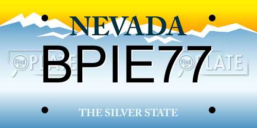 BPIE77 Nevada License Plate