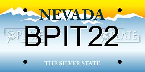 BPIT22 Nevada License Plate