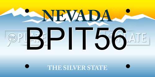 BPIT56 Nevada License Plate