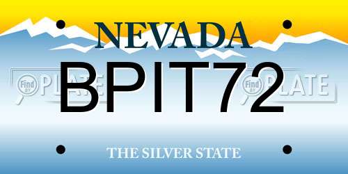 BPIT72 Nevada License Plate