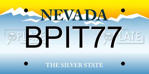 BPIT77 Nevada License Plate