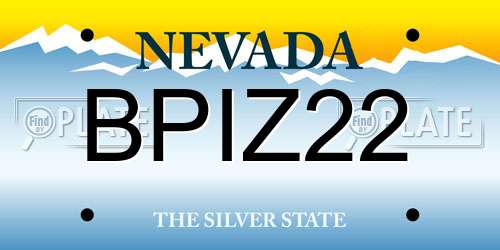 BPIZ22 Nevada License Plate