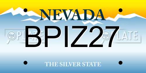 BPIZ27 Nevada License Plate