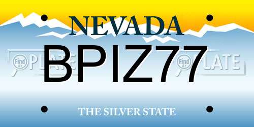 BPIZ77 Nevada License Plate