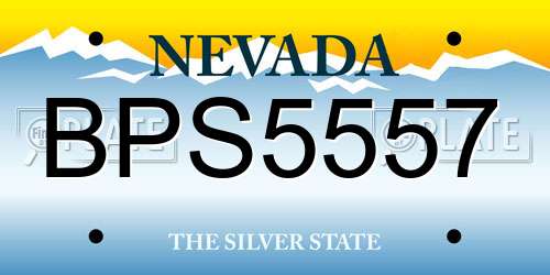 BPS5557 Nevada License Plate