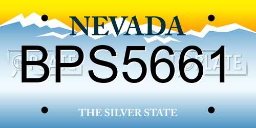 BPS5661 Nevada License Plate