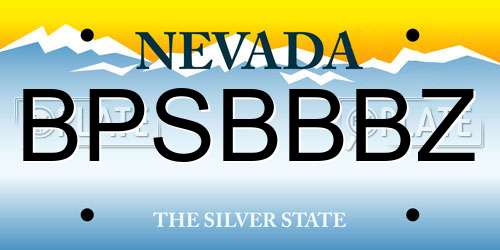 BPSBBBZ Nevada License Plate