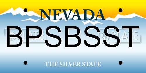 BPSBSST Nevada License Plate
