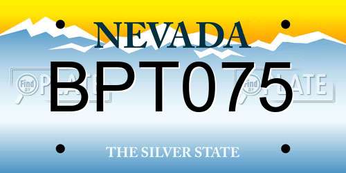 BPT075 Nevada License Plate