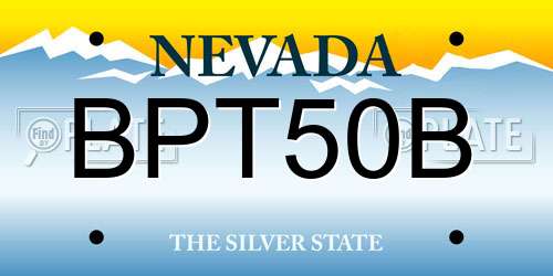 BPT50B Nevada License Plate