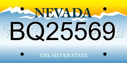 BQ25569 Nevada License Plate