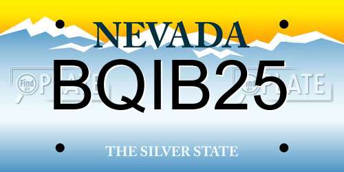 BQIB25 Nevada License Plate