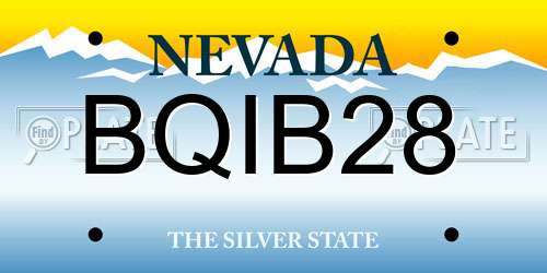 BQIB28 Nevada License Plate