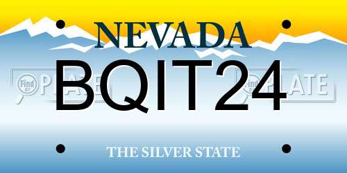 BQIT24 Nevada License Plate