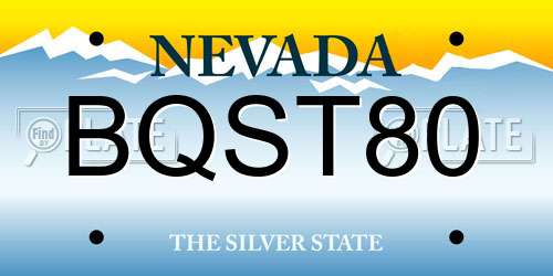 BQST80 Nevada License Plate