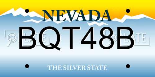 BQT48B Nevada License Plate