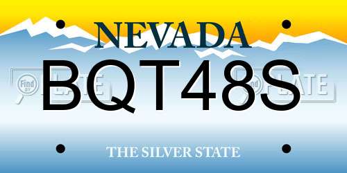 BQT48S Nevada License Plate