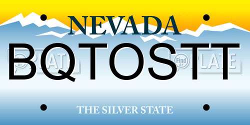 BQTOSTT Nevada License Plate