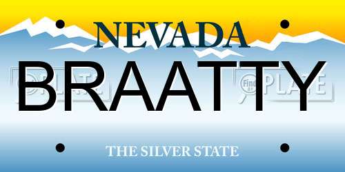 BRAATTY Nevada License Plate